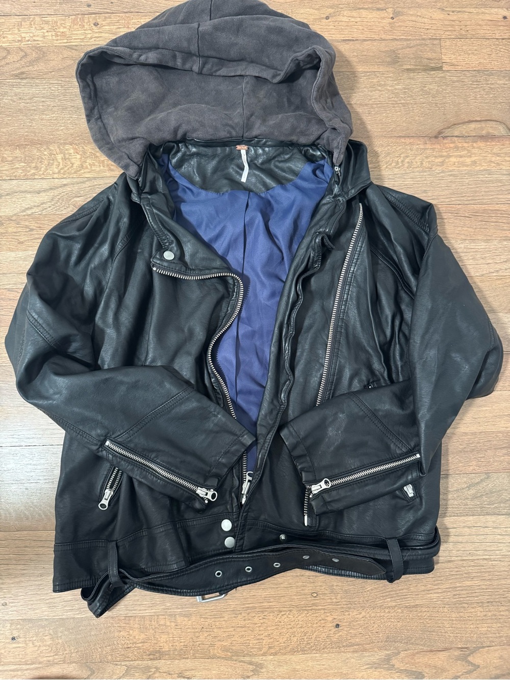 Free People Faux Leather Moto Jacket